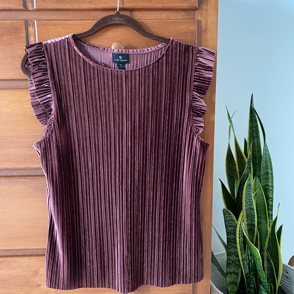 Worthington velvet top